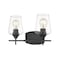 Z-Lite Joliet 2 Light Vanity, Matte Black & Clear 473-2V-MB - alternate 1